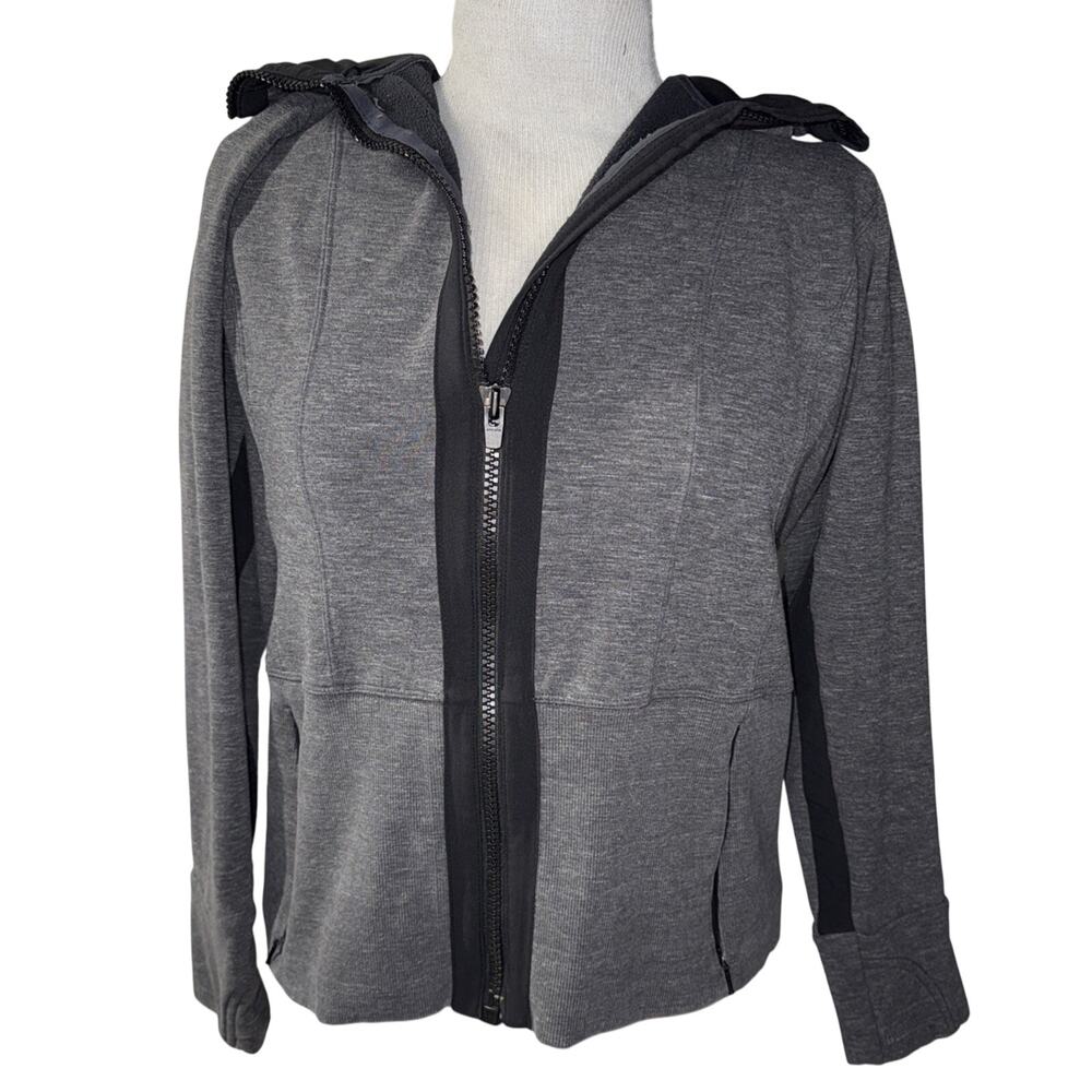 Size Large - Women’s ATHLETA Zip Up Hoodie - Black / Grey